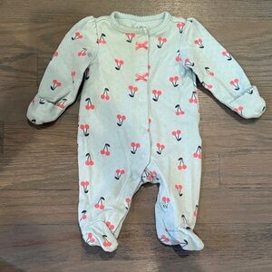 Carter's Blue Cherry Print Footie